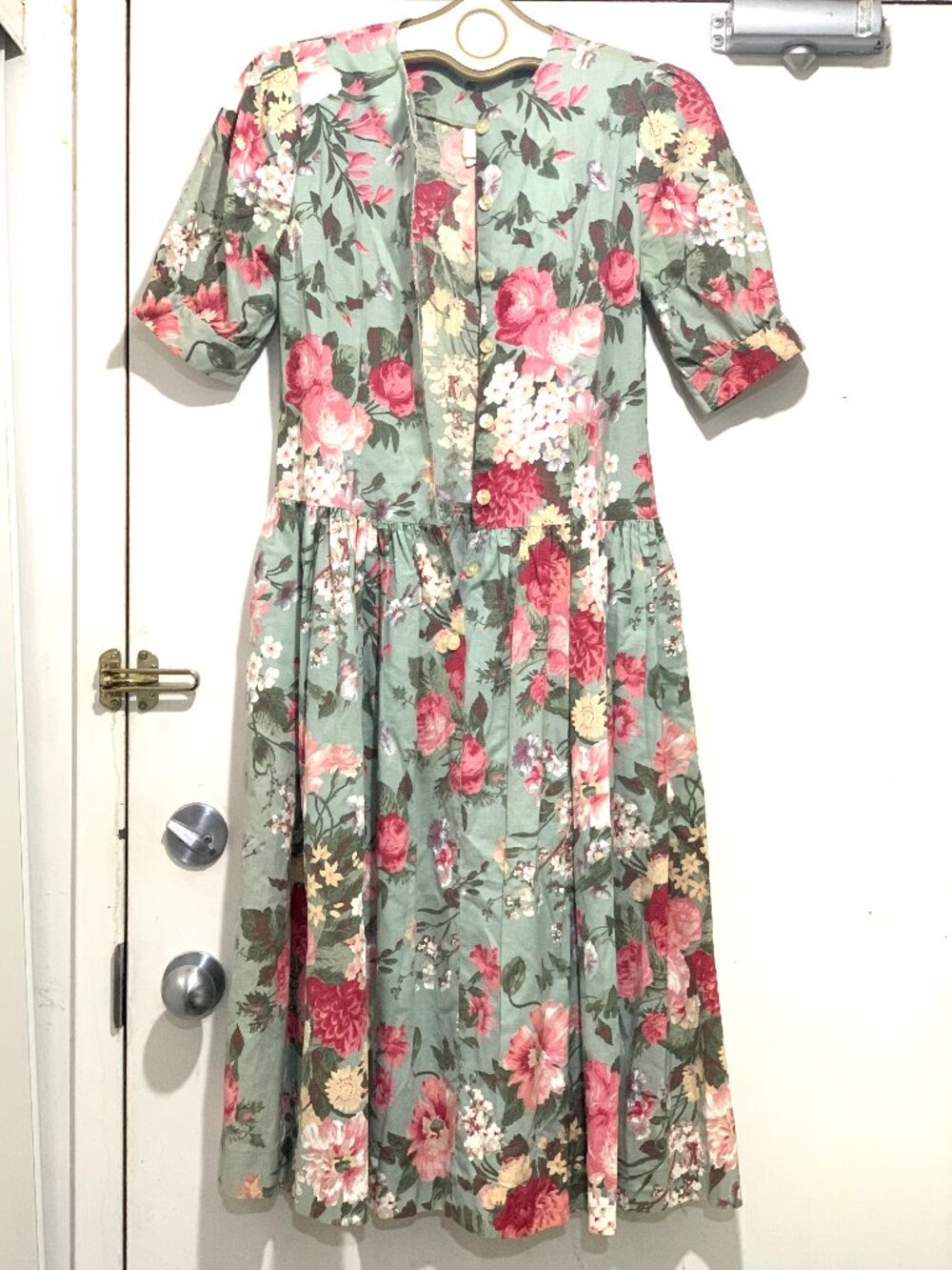 VINTAGE COTTON FLORAL MAXI DRESSES SIZE S - Picture 4 of 9